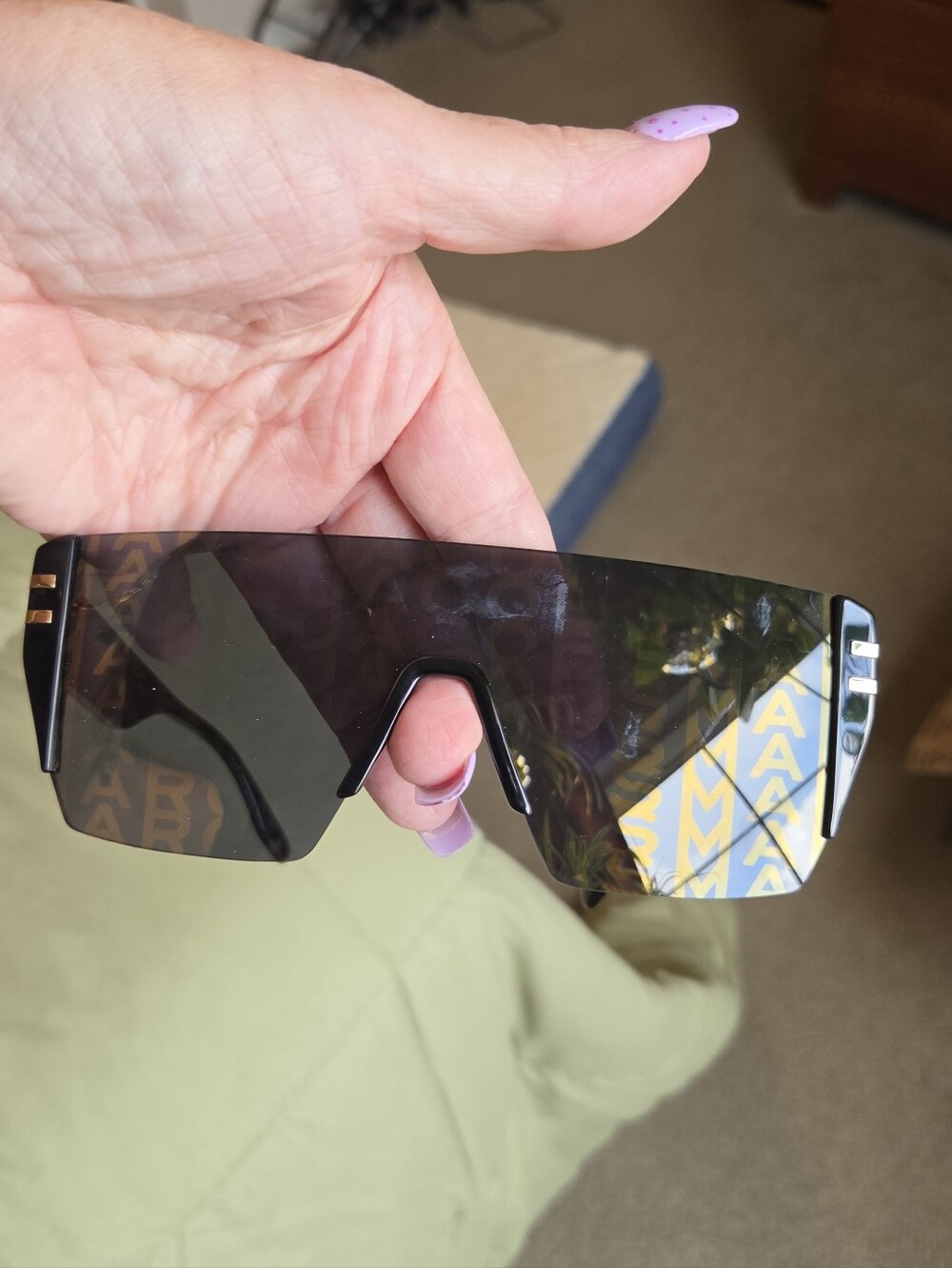 Marc Jacobs Shield Sunglasses – Black Lens
